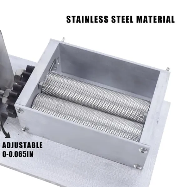 Elektrisk kornkværn - DY-168-60W - Foderkværn til majs/hvede/bønner, Rustfrit stål & aluminiumlegering, Ren kobbermotor, 220/110V, 12 TPI - Sølv Hot