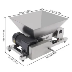 Madkværne & Kødhakker>Elektrisk kornmølle, 60W effekt, 4L kapacitet, 20 kg/t produktion,Sølv