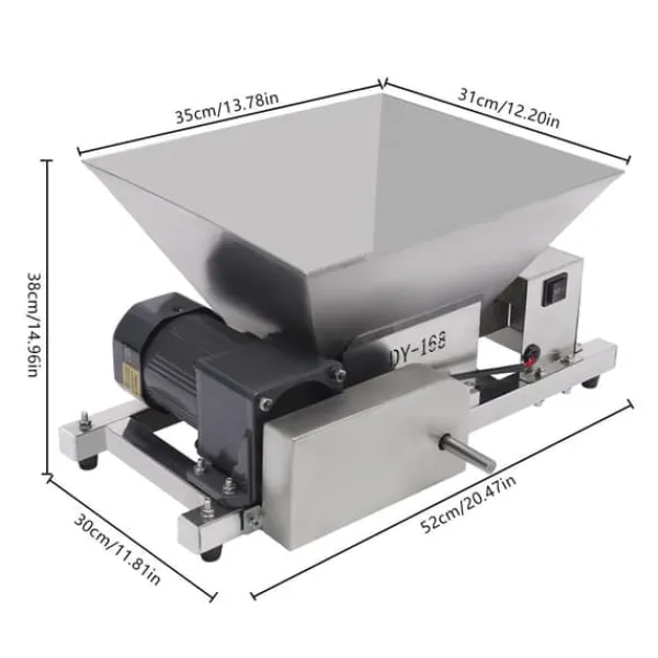 Madkværne & Kødhakker>Elektrisk kornmølle, 60W effekt, 4L kapacitet, 20 kg/t produktion,Sølv