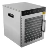 Elektrisk Madtørrer - Dehydrator - 10 Rustfri Stålbakker - 800 W - Digital Temperatur 30–90 °C - Timer 0,5–24 t - Rustfrit Stål - Lysegrå New