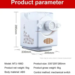 Pastamaskiner>Elektrisk Noodle Maskine, Automatisk Betjening, Multifunktionelt Design,HVID, EU