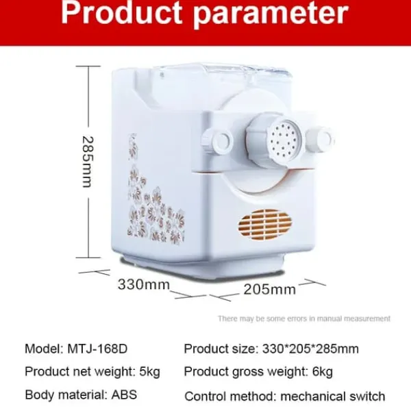 Pastamaskiner>Elektrisk Noodle Maskine, Automatisk Betjening, Multifunktionelt Design,HVID, EU