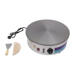Elektrisk pandekagegrill, rustfrit stål, non-stick varm plade, konstant temperatur,HVID Clearance