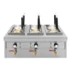 Madlavningsmaskiner>Elektrisk pastakoger - Nudelkoger - 6-huls - 9 l - 2,5 kW - 220 V 50 Hz - 30–110 °C - Rustfrit stål 201