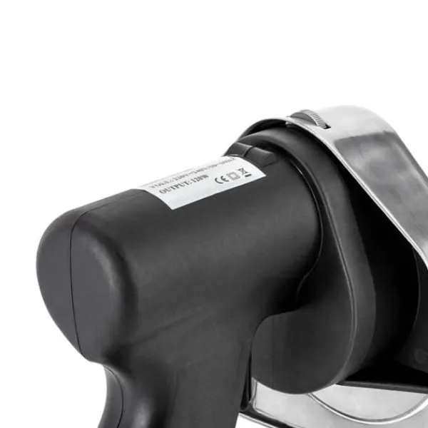 Kødskivere>Elektrisk pålægsmaskine - Kødskærer - Justerbar skivetykkelse 0–10 mm - Rustfrit stålblad - Ergonomisk greb - Nem at rengøre