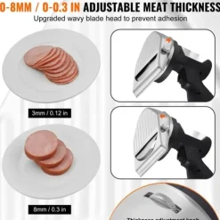 Elektrisk shawarma-kniv, trådløs, til Tyrkisk döner kebab. Effektiv kødskærer med 2 blades. Perfekt til madlavning!