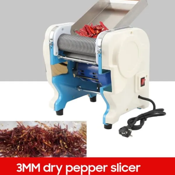 Mixere & Blendere>Elektrisk Skærer, Effekt 550W, Skærebredde 3mm, Vægt 13kg, Omdrejninger 140/min, Materiale Stål