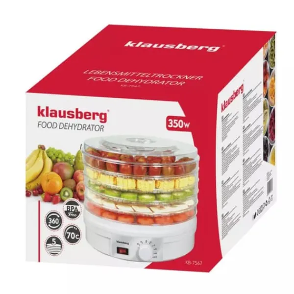 ELEKTRISK TØRRINGER TIL SVAMPE, FRUGT, URTER KLAUSBERG KB-7567 Discount
