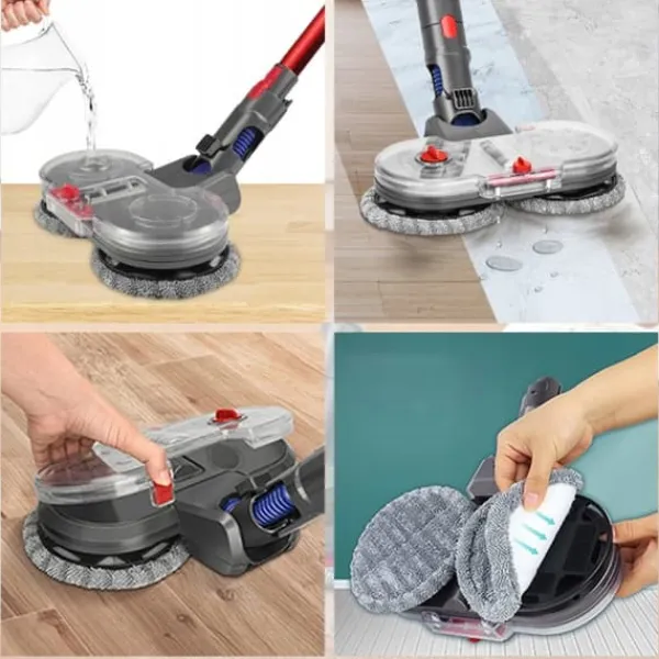 ELEKTRISK TURBO MOPPEBØRSTE TIL DYSON V7 V8 V10 V11 V15 8x MOPPER Hot
