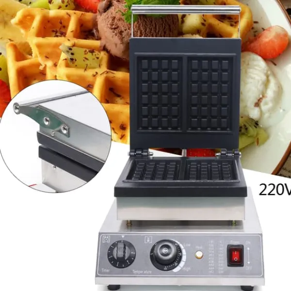 Vaffeljern>Elektrisk Vaffeljern, 1500W Effekt, Non-Stick Belægning,2