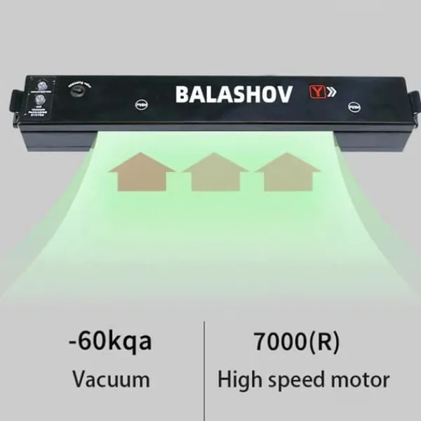 Elektrisk vakuumpakker - Bordmodel - 30 cm svejselængde - Undertryk -60 kPa - 80-100 W - EU-stik 220 V - Inkl. 10 poser - Sort Discount
