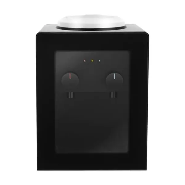 Vandkølere>Elektrisk vanddispenser/vandkøler - Bordmodel - Varm & kold, Topbetjent, 220V 50Hz, 550W/75W, Til 3,5–18,9 L dunke - Sort