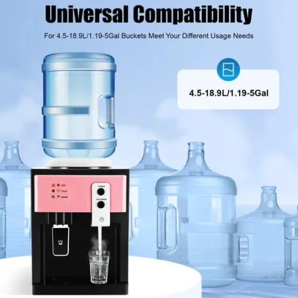 Vandkølere>Elektrisk vandkøler & dispenser - Bordmodel topfyldt - Varm & kold - 110/220 V - Hjem & kontor - Rød