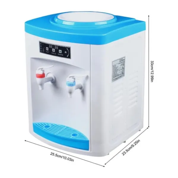 Vandkølere>Elektrisk vandkøler og vanddispenser - Bordmodel med topfyldning - Koldt & varmt vand - Hjem & kontor - 110/220V - Hvid/Blå