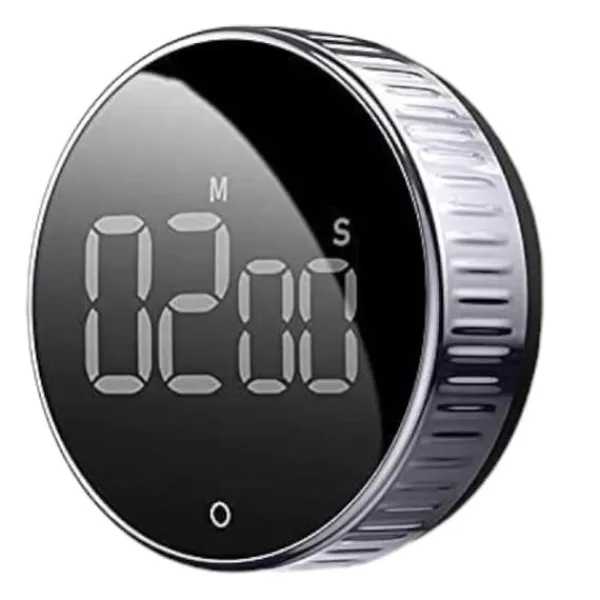 Elektronisk køkkenur LCD med stort magnetdisplay