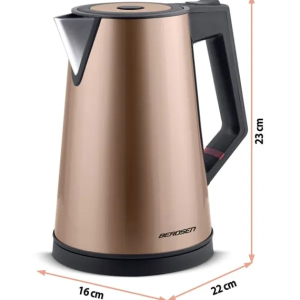 Elkedel>Elkedel 1,7l Berdsen BD-708 kobber