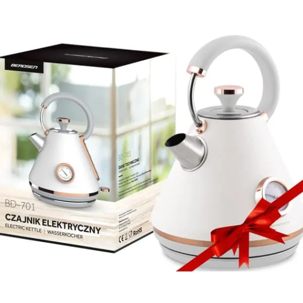 Elkedel>Elkedel med termometer 1,7L Berdsen BD-701 hvid