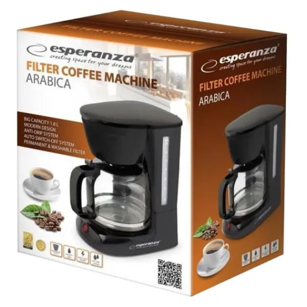 Esperanza - Kaffemaskine med indbygget kaffefilter 1,8 L Clearance