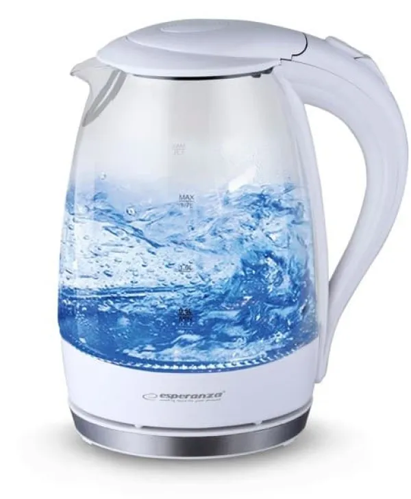 Elkedel>Esperanza EKK011W Elkedel 1,7 L Hvid, Flerfarvet 2200 W