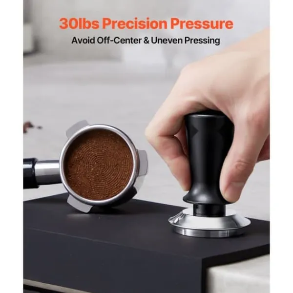 Kaffemaskiner Til God Kaffe>Espresso Tamper 51mm, Rustfrit Stål Kaffe Tamper, med Fjederfunktion