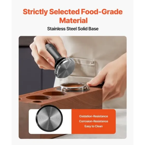 Kaffemaskiner Til God Kaffe>Espresso Tamper 51mm, Rustfrit Stål Kaffe Tamper, med Fjederfunktion