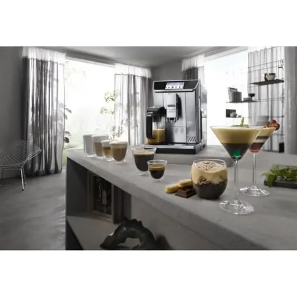 Kaffemaskiner Til God Kaffe>Espressomaskin med kvarn - DELONGHI - PrimaDonna Elite Experience ECAM650.85.MS - Ansluten - Grå