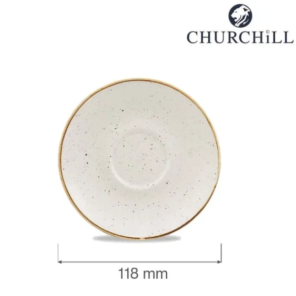 Kaffe- & Teservicer>Espresso-underkop Stonecast Barley White 118 mm