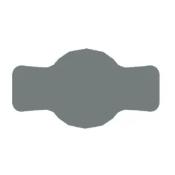 Etiket til glas 7x4 cm til syltetøj 72 stk. matgrå Clearance
