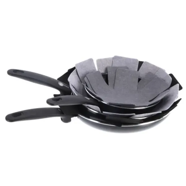 Grydelapper & Grillvanter>Excellent Houseware pandebeskyttere 38-26 cm 6 dele grå/sort
