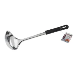 Grydeskeer>Fackelmann Food and More suppeske 30 cm sort PP/rustfrit stål