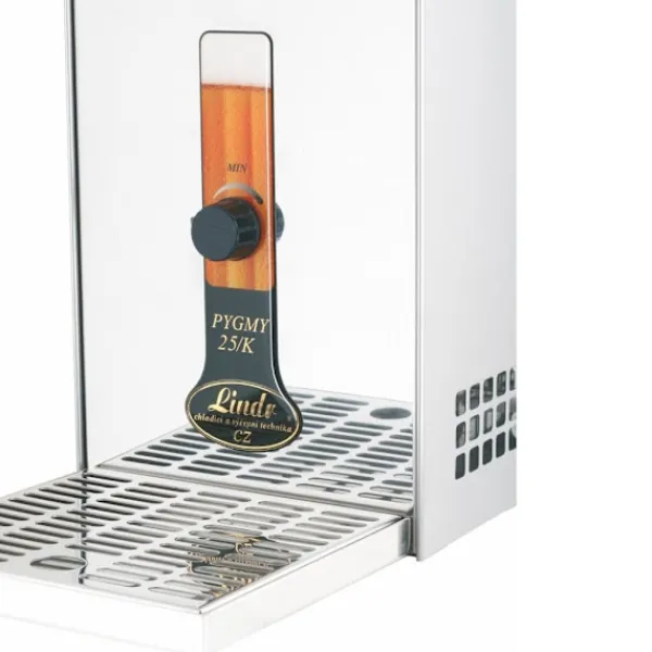Ølhaner>Fadølsanlæg, Øldispenser, Øl Køledispenser, Øl dispenser PYGMY 25 / K med membranpumpe, 1-linjes tørkøler af rustfrit stål, 35 liter/h, Green Line