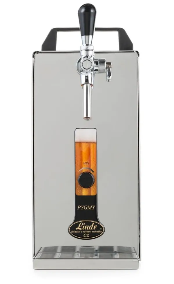 Fadølsanlæg, Øldispenser, Øl Køledispenser PYGMY 20 / K, med membranpumpe, 1-linjes tørkøler, fremstillet af rustfrit stål, 25 liter/h, Green Line Hot