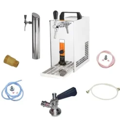 fadølsanlæg PYGMY 25 / K med membranpumpe, 1-sidet tør køleenhed lavet af rustfrit stål, 35 liter/h, inkl. Dispenser, Green Line, KEG:Type M Outlet