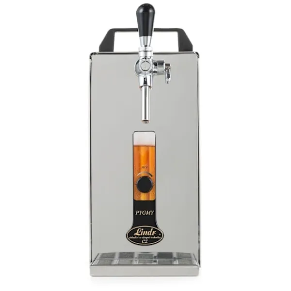 fadølsanlæg PYGMY 25 / K med membranpumpe, 1-sidet tør køleenhed lavet af rustfrit stål, 35 liter/h, inkl. Dispenser, Green Line, KEG:Type M Outlet