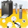 Ølhaner>fadølsanlæg STREAM 80 ølkasse, gennemstrømningskøler 2-linjers tørkøler, KEG:5 liters adapter, KEG 2:uden