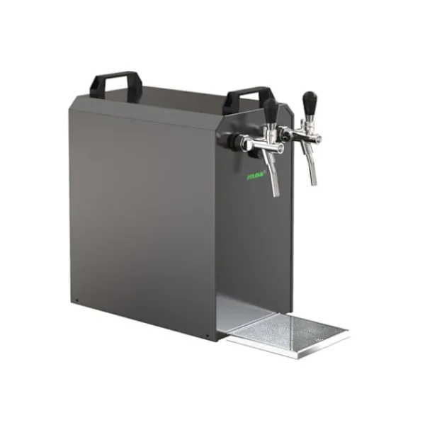 Ølhaner>fadølsanlæg STREAM 80K ølkasse, gennemstrømningskøler 2-linjers tørkøler, KEG 2:5 liters adapter, KEG:NC adapter