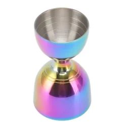 Farverig cocktailjigger i rustfrit stål - præcist shotmål 30/60 ml Sale