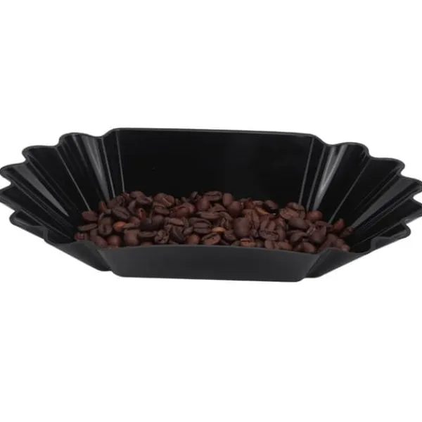 Fødevaregodkendt PP-plastik til kaffebønner, prøvebakke, tallerken, beholder, køkkentilbehør, sort Clearance