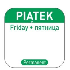 Fødevaresikkerhedsmærkater til genanvendelige beholdere Piątek PL RU EN 1000 stk. Hendi 850114