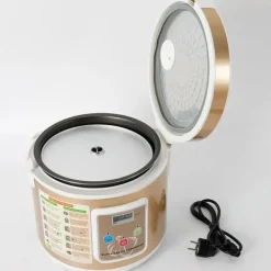 Madlavningsmaskiner>Fermenter til sort hvidløg - Fuldautomatisk - Kapacitet 5 l - Effekt 90 W - Gæring 12–15 dage - Temperatur 30–85 °C - Slip-let belægning - Guld