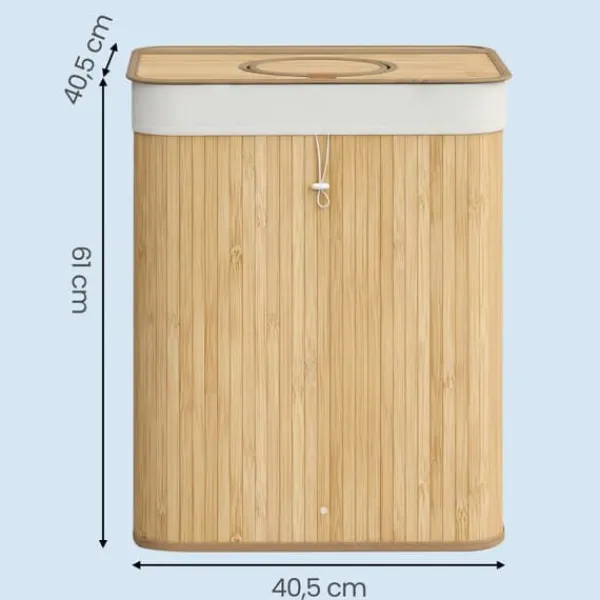Flaskegenbrugsbeholder, 40,5x40,5x61 cm, Beige Discount