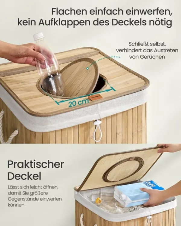 Flaskeindsamlingsbeholder, 40,5x40,5x61 cm, Beige Best