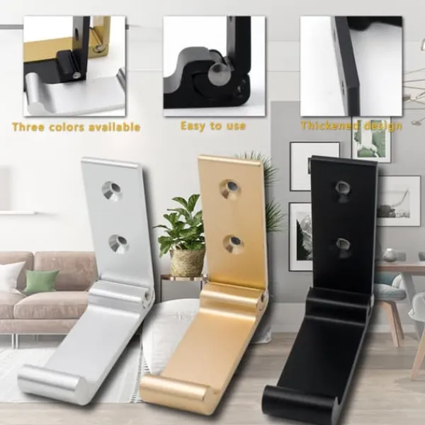 Opbevaringskroge & Hylder>Foldbar Tøjkrog Husholdnings Aluminiumslegering Vægmonterede Kroge Håndklæde Frakke Hattebøjle