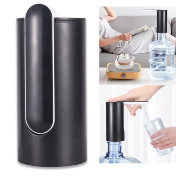 Vandkølere>Foldbar USB genopladelig elektrisk vanddispenserpumpe - Sort