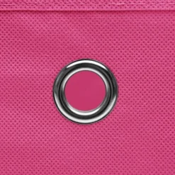 Foldbare opbevaringskasser 10 stk. - Holdbar opbevaring i stof | Farve: Pink | Størrelse: 32x32x32 cm