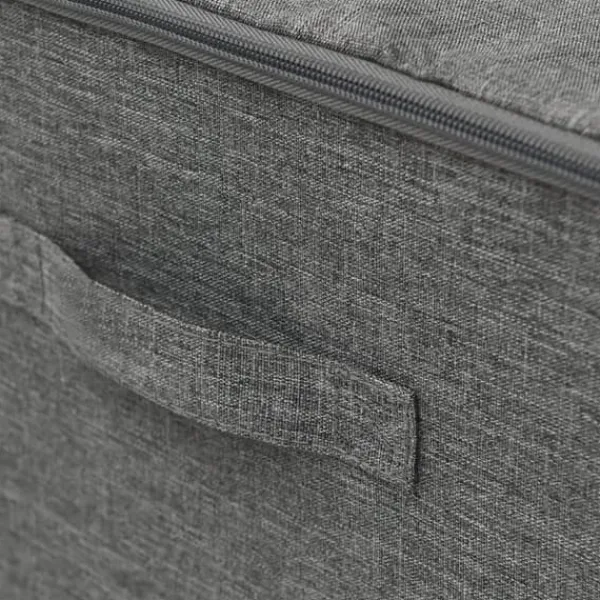Opbevaringsæsker Til Hjemmet>Foldbare opbevaringskasser 2 stk. - Praktiske og dekorative | Farve: Antracitgrå | Størrelse: 43x34x23 cm