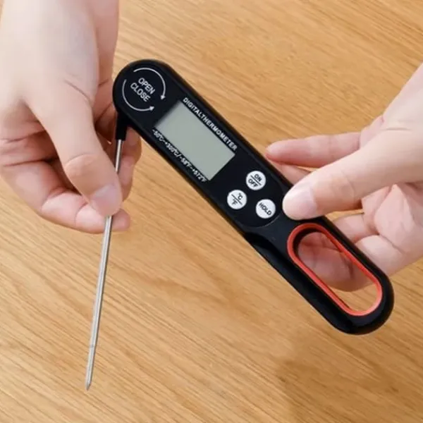 Foldbart digitalt køkkentermometer Instant Read Black Sale