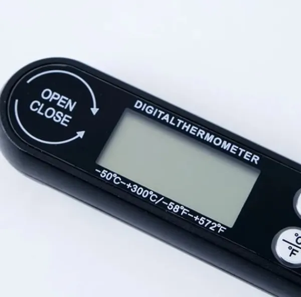 Foldbart digitalt køkkentermometer Instant Read Black Sale