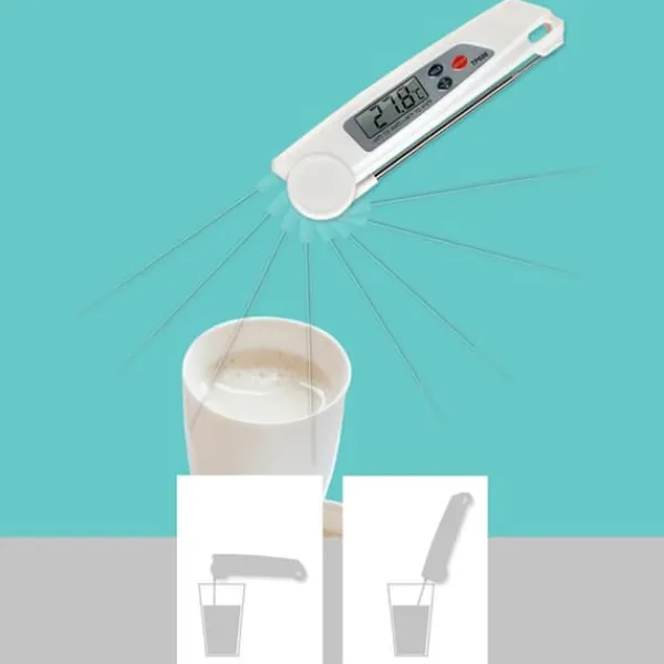 Foldbart sonde kødtermometer Høj nøjagtighed madgrilltermometer til hjemmekøkken Udendørs BBQ Clearance