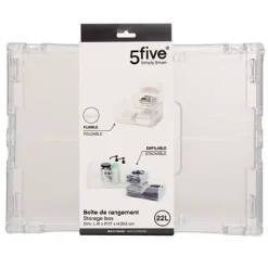 Fold`n Box FOLDEBAR BEHOLDER 22L plast gennemsigtig New
